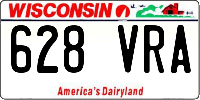 WI license plate 628VRA