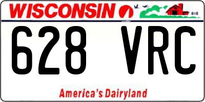 WI license plate 628VRC