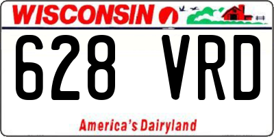 WI license plate 628VRD