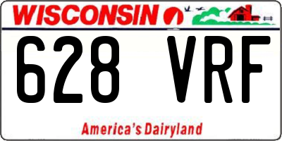 WI license plate 628VRF