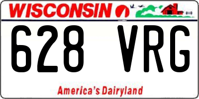 WI license plate 628VRG