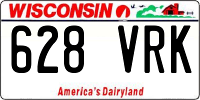 WI license plate 628VRK
