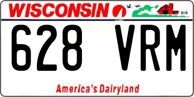 WI license plate 628VRM