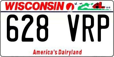 WI license plate 628VRP