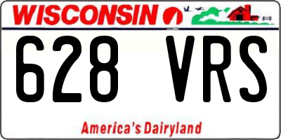 WI license plate 628VRS