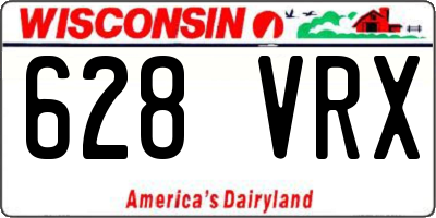 WI license plate 628VRX