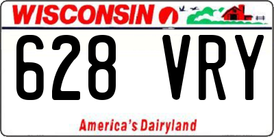 WI license plate 628VRY
