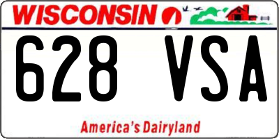WI license plate 628VSA