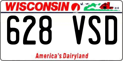 WI license plate 628VSD