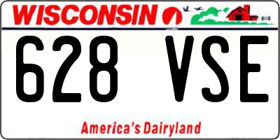 WI license plate 628VSE