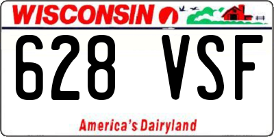 WI license plate 628VSF