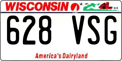 WI license plate 628VSG