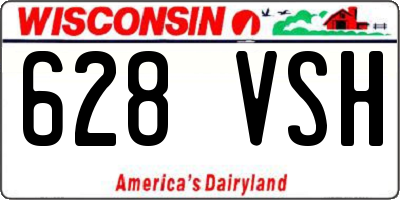 WI license plate 628VSH
