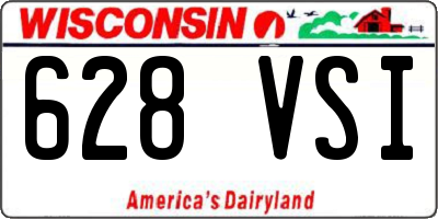 WI license plate 628VSI
