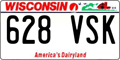 WI license plate 628VSK
