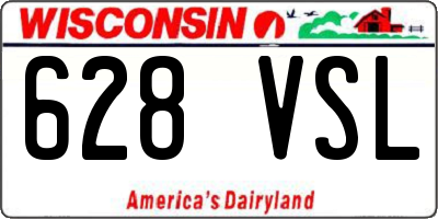 WI license plate 628VSL
