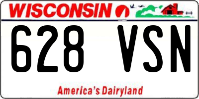 WI license plate 628VSN