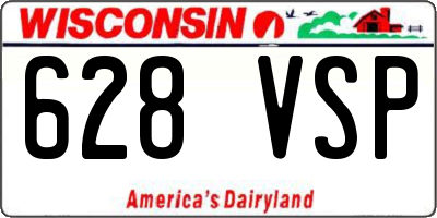 WI license plate 628VSP