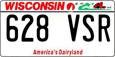 WI license plate 628VSR