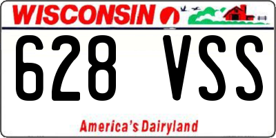 WI license plate 628VSS
