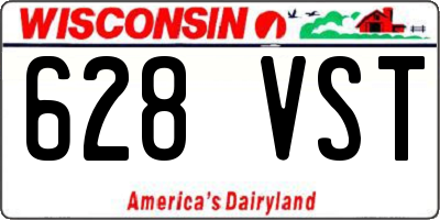 WI license plate 628VST