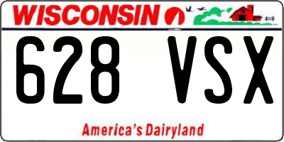 WI license plate 628VSX