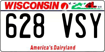 WI license plate 628VSY