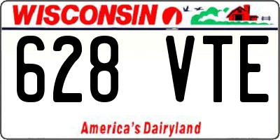 WI license plate 628VTE