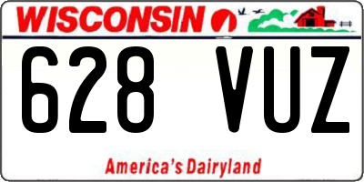WI license plate 628VUZ