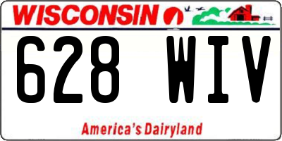 WI license plate 628WIV