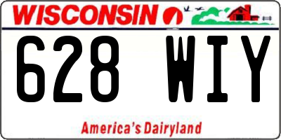 WI license plate 628WIY