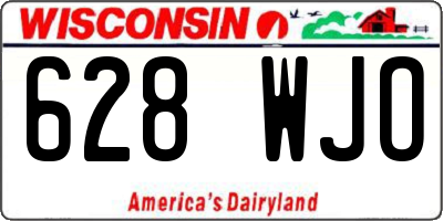 WI license plate 628WJO