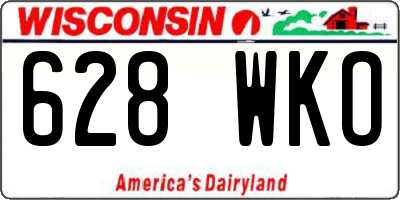 WI license plate 628WKO