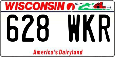 WI license plate 628WKR