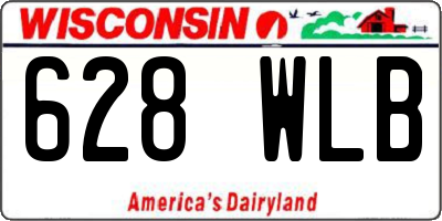 WI license plate 628WLB