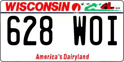 WI license plate 628WOI