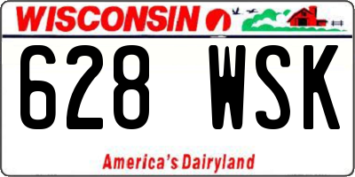 WI license plate 628WSK
