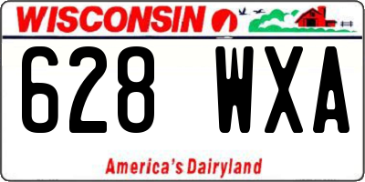 WI license plate 628WXA