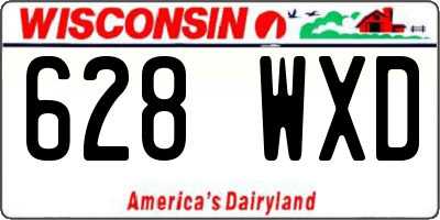 WI license plate 628WXD