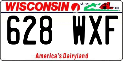 WI license plate 628WXF