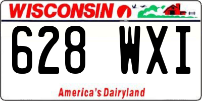 WI license plate 628WXI