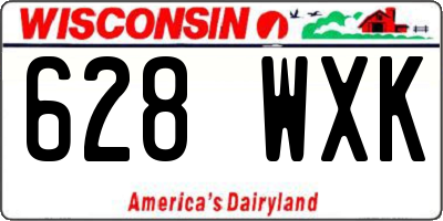 WI license plate 628WXK