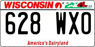 WI license plate 628WXO