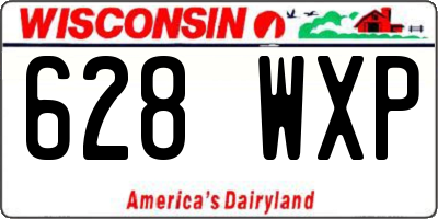 WI license plate 628WXP