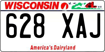 WI license plate 628XAJ