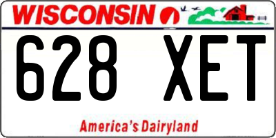 WI license plate 628XET