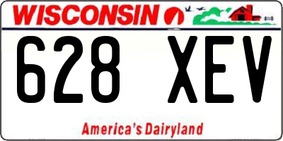 WI license plate 628XEV