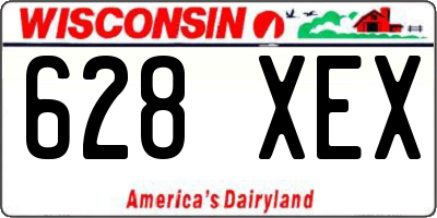 WI license plate 628XEX