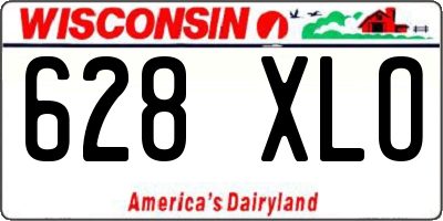 WI license plate 628XLO