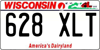 WI license plate 628XLT